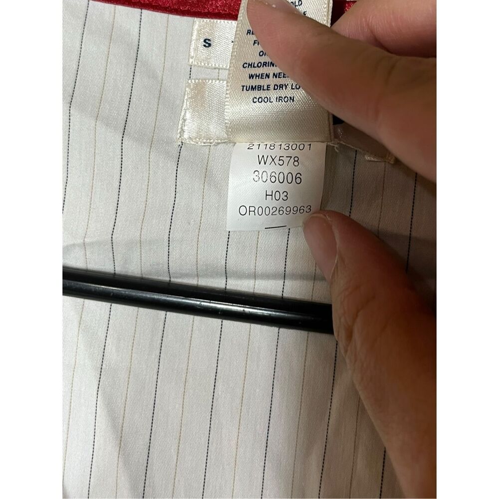 Vintage Old Navy Y2K Stretch Pinstripe Wrap Top Size Small - Picture 7 of 7